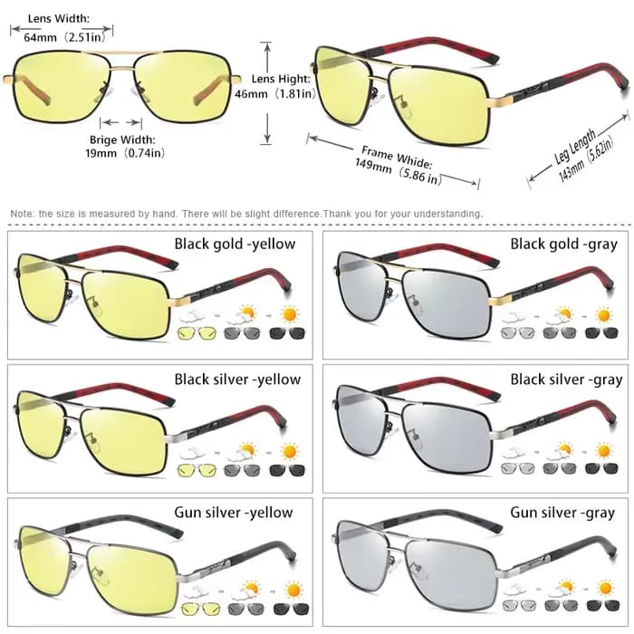 LIOUMO – lunettes de soleil polarisées pour hommes et femmes, photochromiques, pour la conduite, ant