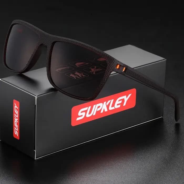 SUPKatteign- Lunettes de soleil polarisées carrées pour hommes et femmes