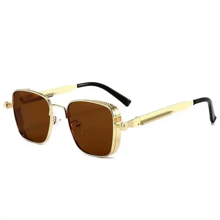 Une paire de lunettes de soleil tendance avec des montures irrégulières et un design unique