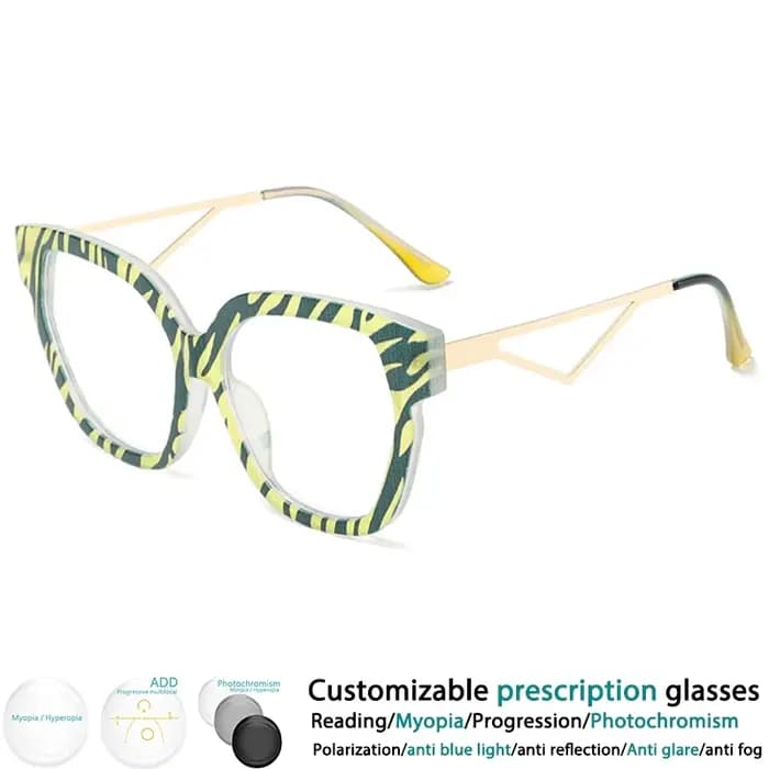 Lunettes de lecture carrées bloquées par documents pour femmes
