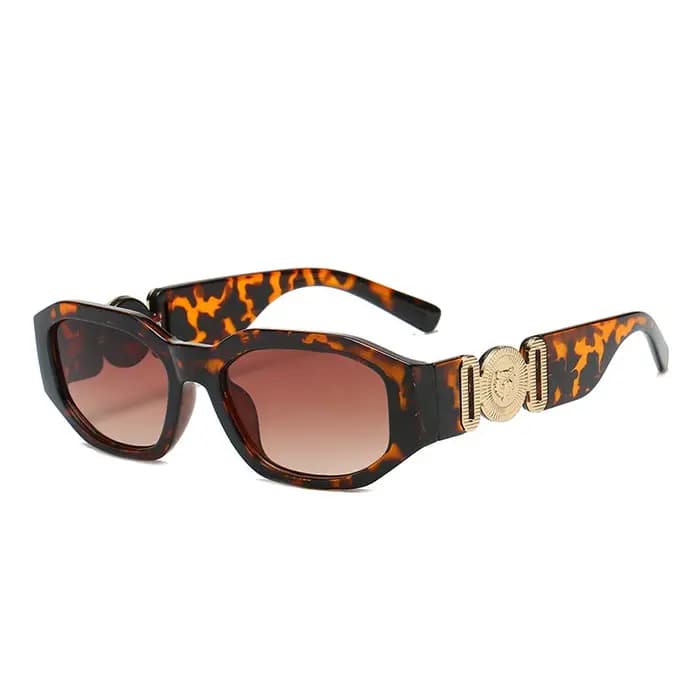 Lunettes de soleil carrées vintage à petit cadre pour hommes et femmes