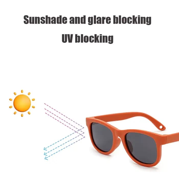 Lunettes de soleil polarisées flexibles et pliables pour nouveau-né de 0 à 24 mois