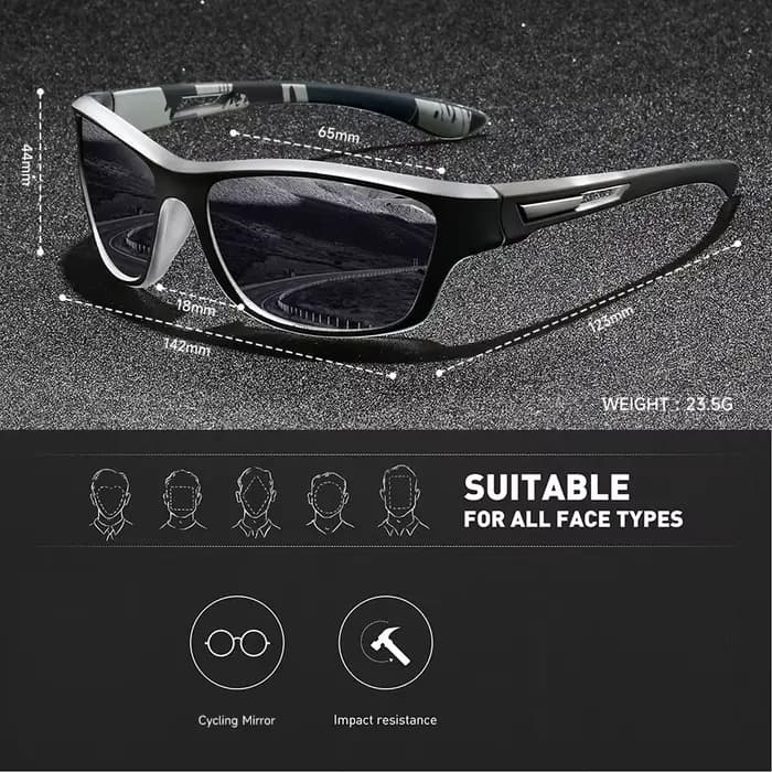 1-2-3 Paires de Lunettes de Soleil Sportives Vintage Tendance pour Hommes et Femmes