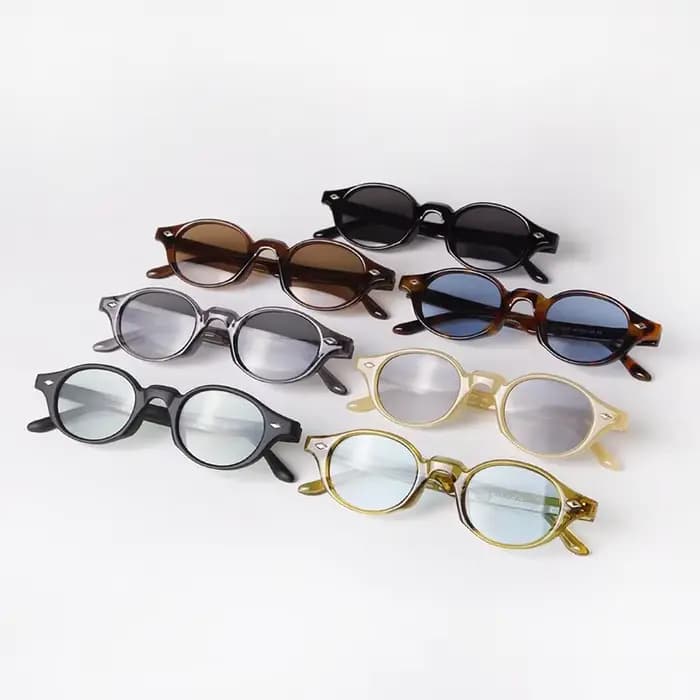Rétro petites lunettes De soleil ovales femmes marque Design Rivet bleu coquille De tortue