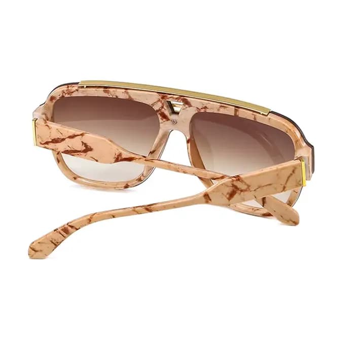 Lunettes de soleil carrées à grand cadre vintage pour femmes et hommes