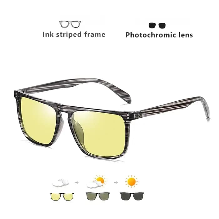 Lunettes de soleil à changement de lumière bleue