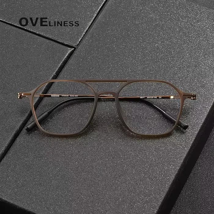Monture de lunettes en titane 2025 acétate pour hommes et femmes, montures de lunettes carrées rétro
