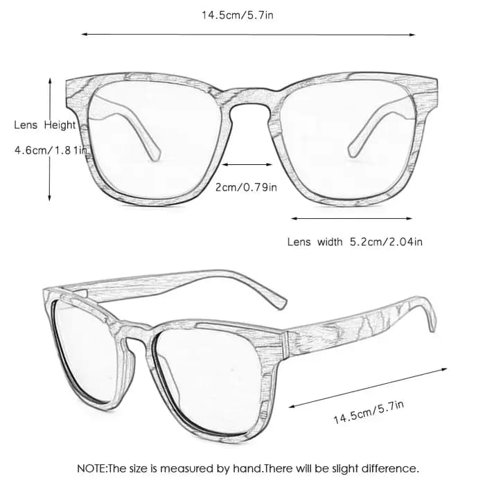 Lunettes de soleil en bois colorées polarisées UV400