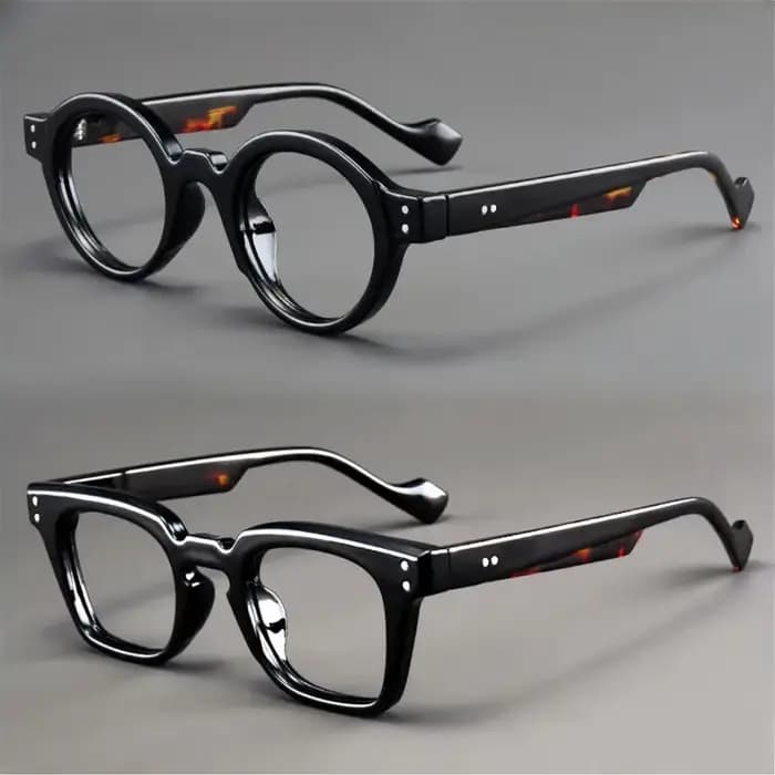 Un ensemble de 2 lunettes de lecture rondes et carrées vintage