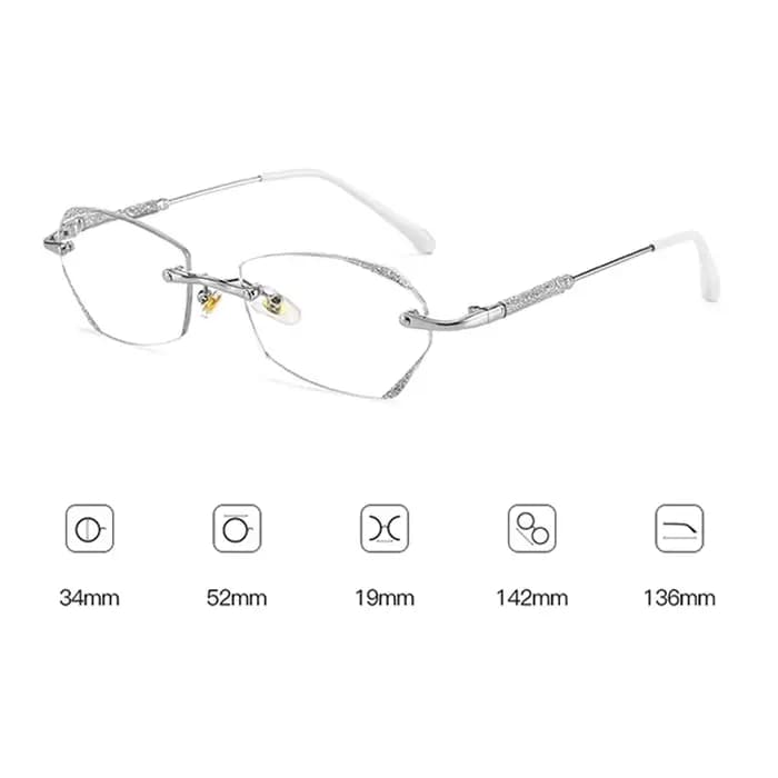 Lunettes de lecture haut de gamme découpées en diamant pour personnes d'âge moyen et âgées