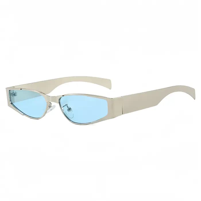 Lunettes de soleil métalliques carrées tendance pour hommes et femmes