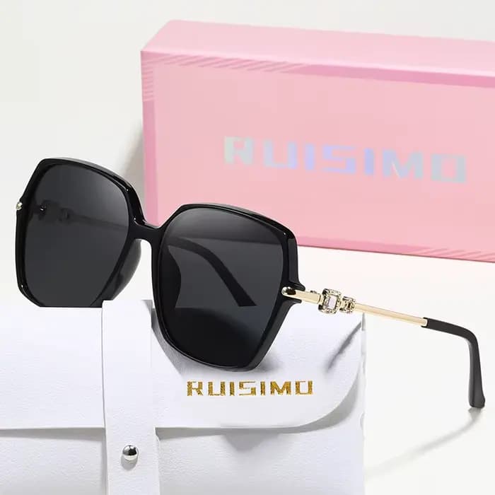 RUISIMO polarisé tendance métal carré lunettes de soleil femmes hommes Simple marque de luxe