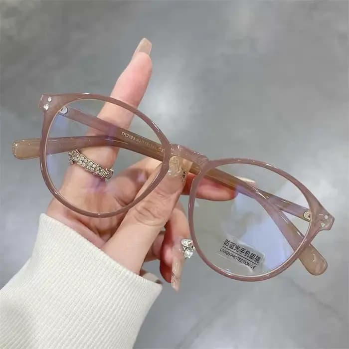 Vintage à la mode dames myopie lunettes de luxe Anti lumière bleue vue de près