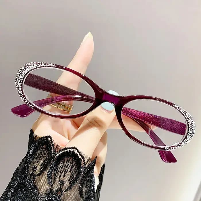 Lunettes de lecture de luxe en diamant pour femmes