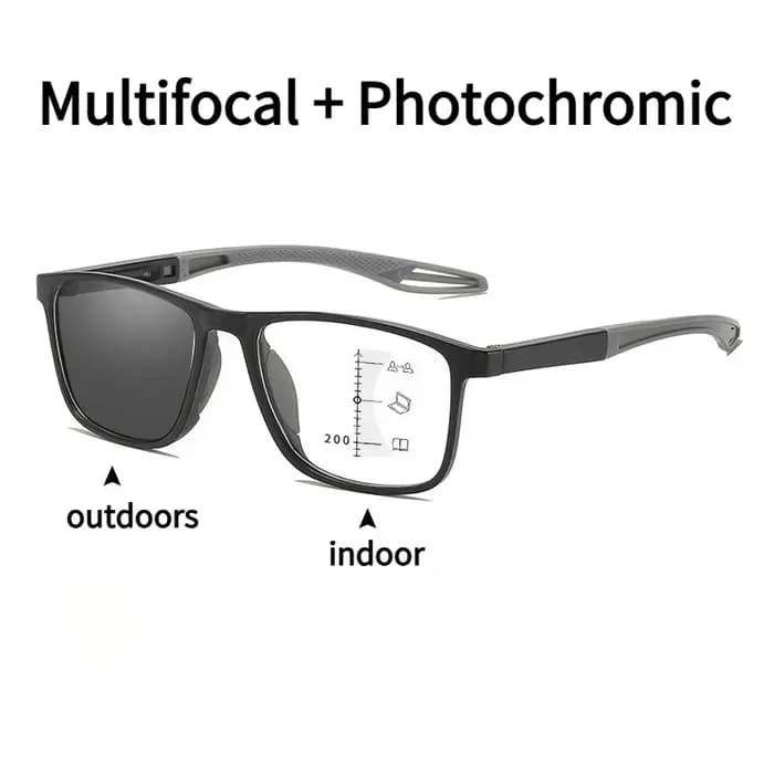 Lunettes de lecture multifocales photochromiques 3 en 1
