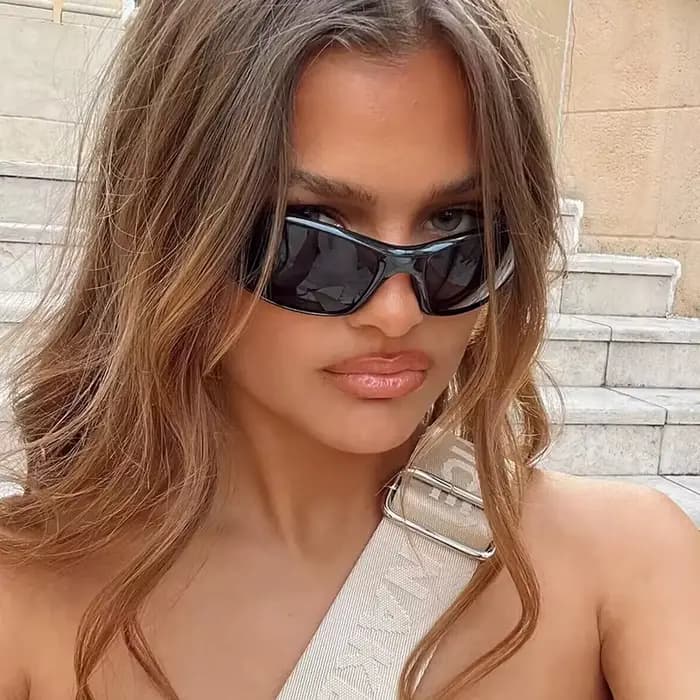 Lunettes de soleil esthétiques Y2K des années 2000