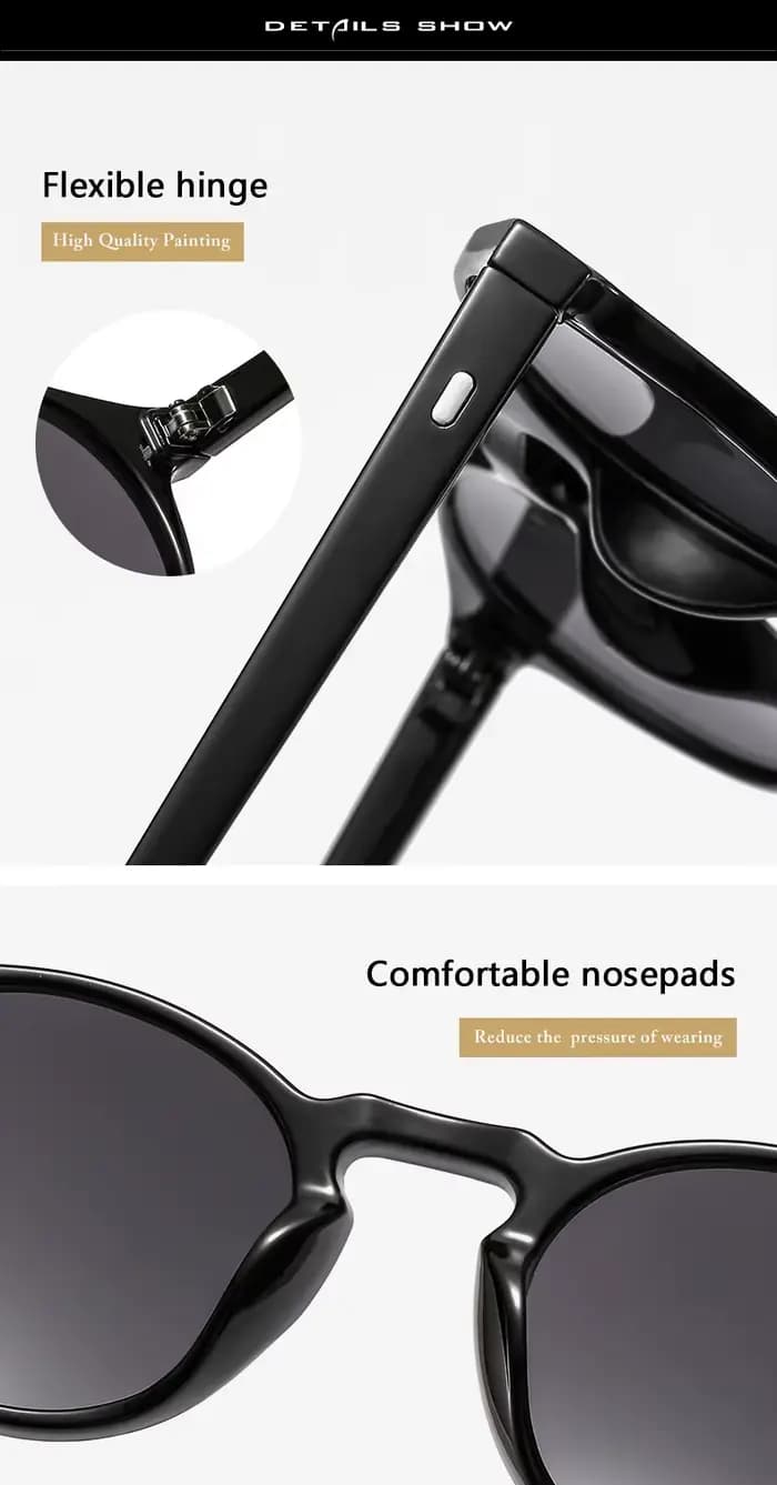 Lunettes de soleil rondes pour hommes et femmes