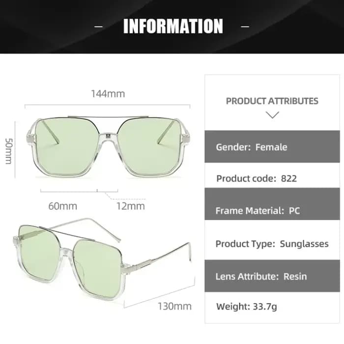 Lunettes de soleil Vintage surdimensionnées pour hommes et femmes