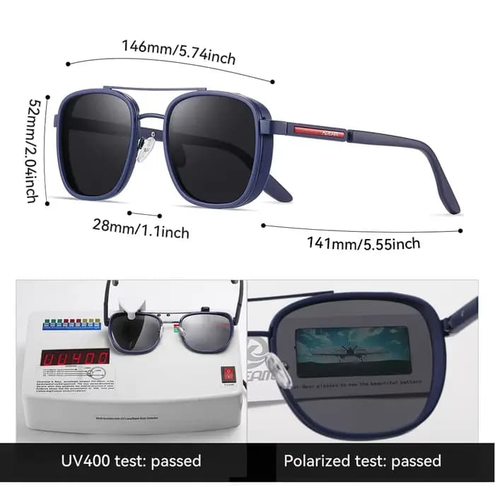 KDEAM lunettes de soleil pour hommes d'affaires formelles polarisées TR90 matériau de haute qualité