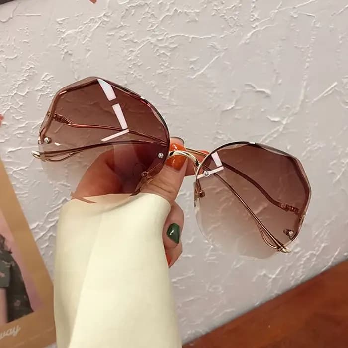 Lunettes De soleil rondes irrégulières pour femmes