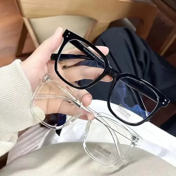 Nouveau Vintage coréen noir lunettes grand cadre carré