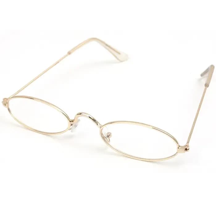 Lunettes ovales en métal Y2K pour femmes et filles