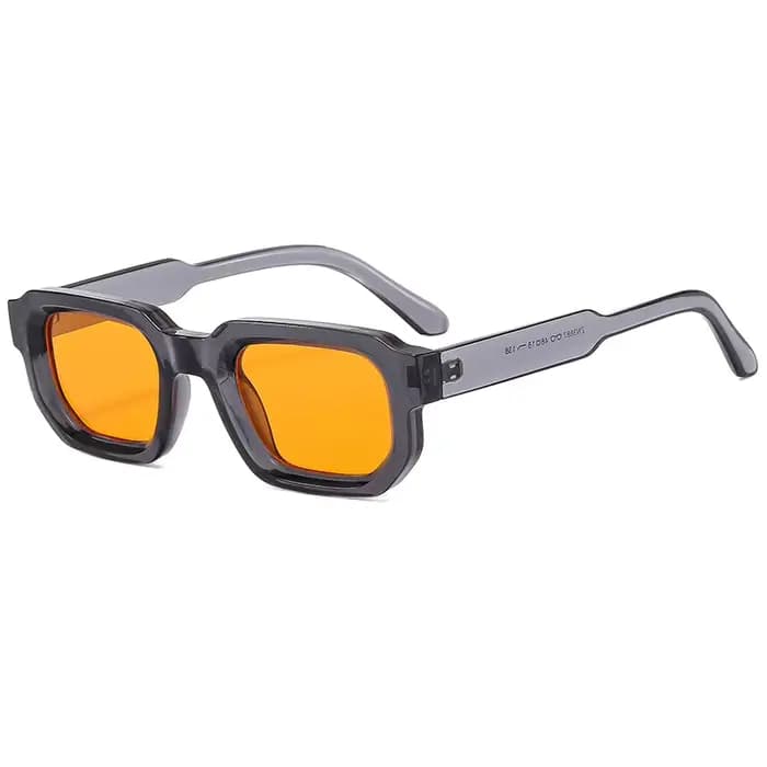 Ins populaire mode carré Rivets hommes lunettes de soleil Vintage Punk dégradé femmes tendance vert
