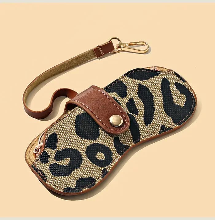 Pochette pour lunettes de soleil en cuir PU