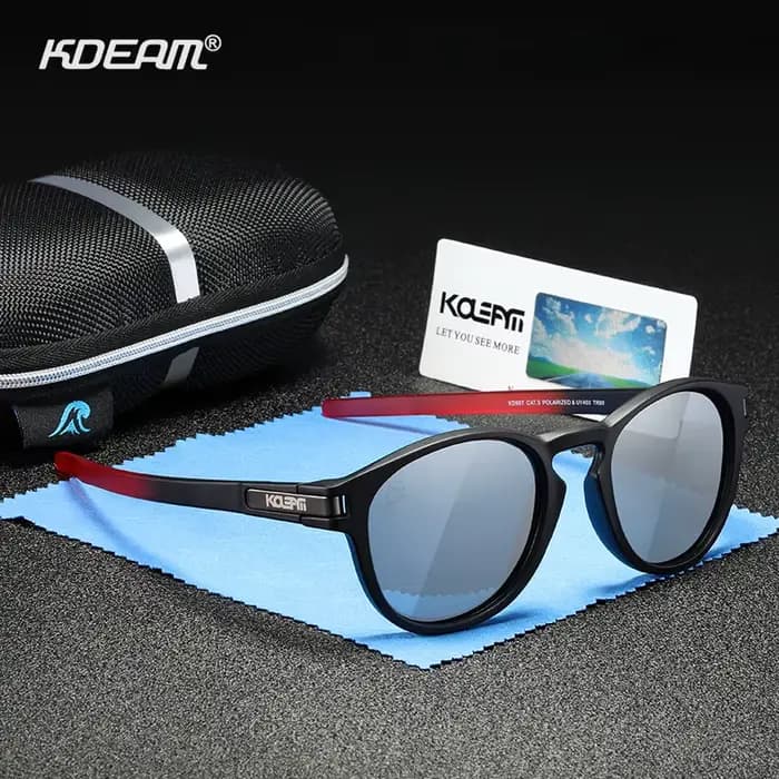 KDEAM skateboard élégant lunettes de soleil polarisées hommes Flexible TR90 cadre trou de serrure po