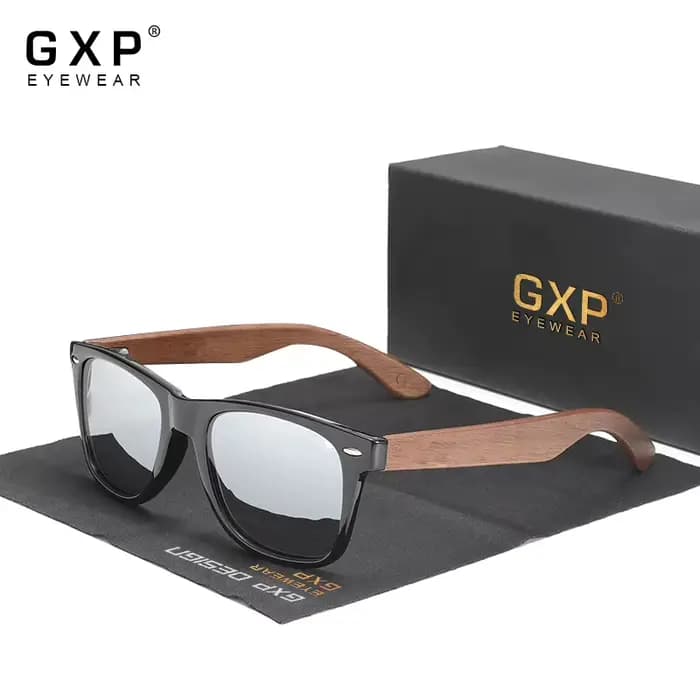 GXP rétro lunettes de soleil en bois hommes femmes polarisées Anti-UV400