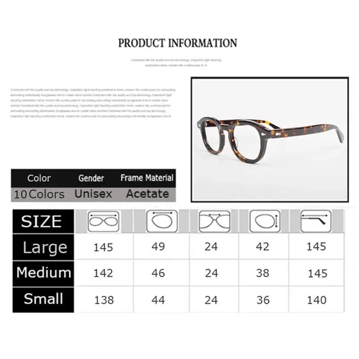 Monture de lunettes optiques hommes femmes Johnny Depp lunettes Vintage ordinateur acétate monture d