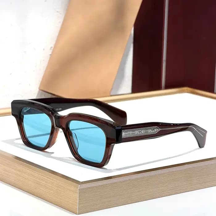 Lunettes de soleil FELLINI classiques noires patchwork pour hommes