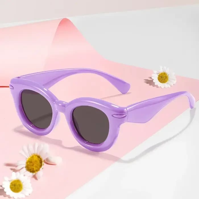 AdTosSweet-Lunettes de soleil de dessin animé pour garçons et filles, accessoires photo, mode, sport