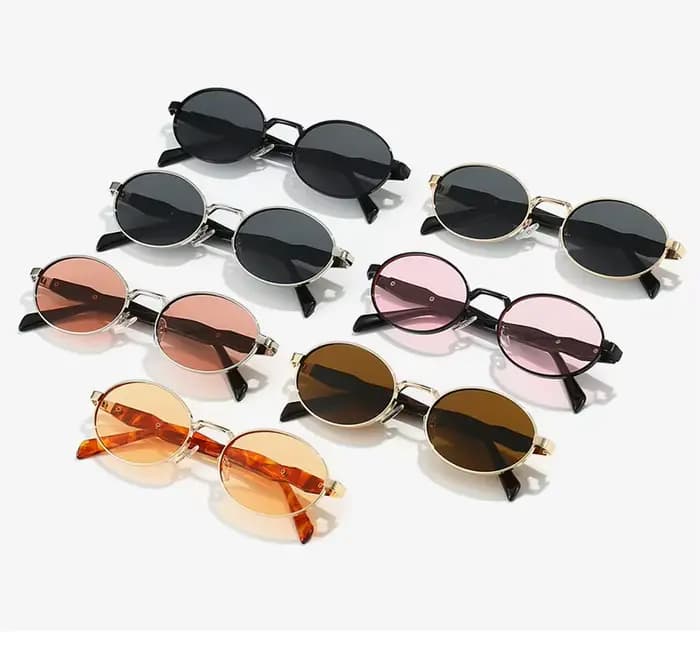 Lunettes de soleil ovales rétro tendance pour femmes et hommes
