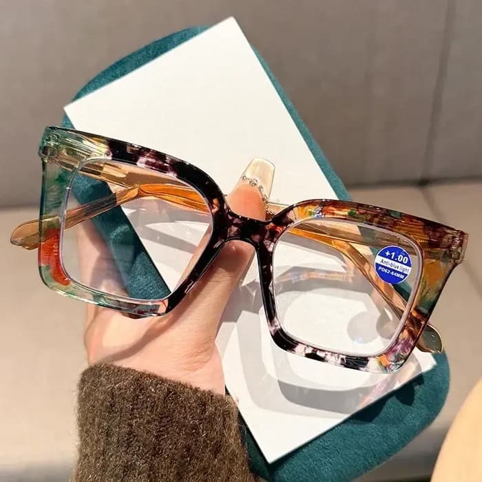 Lunettes de lecture de luxe imprimées flore pour femmes