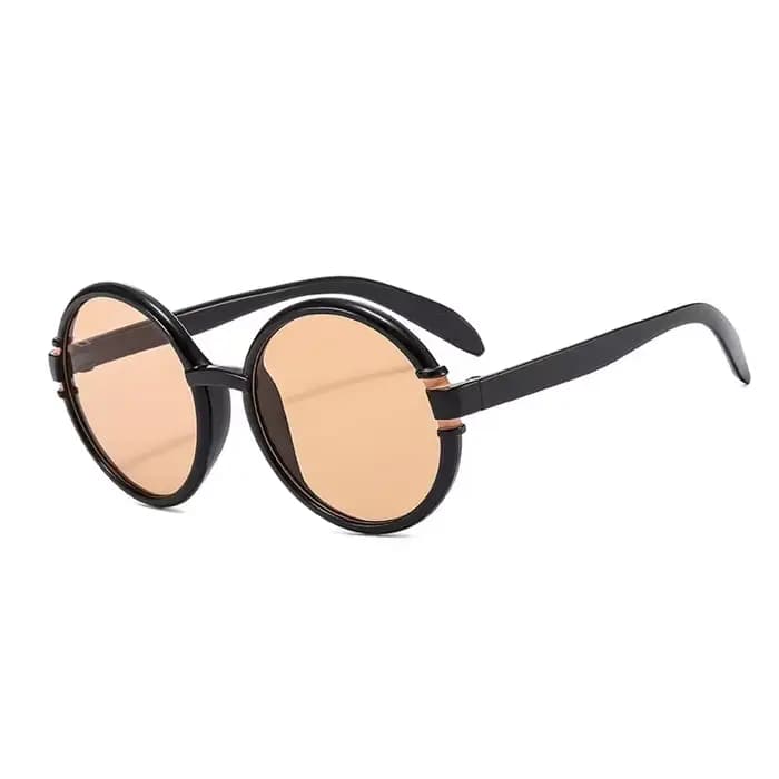 Lunettes de soleil rondes de styliste de marque de luxe pour femmes et hommes, Vintage, à la mode, Punk, surdimensionnées, à grande monture