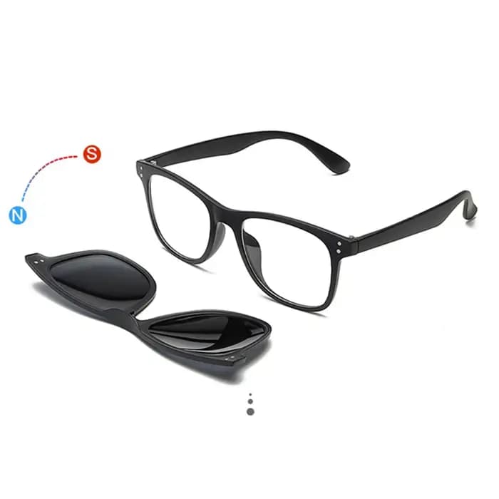 Lunettes de soleil polarisées à clip magnétique pour hommes et femmes, 6 en 1, TR90, contrevenants o