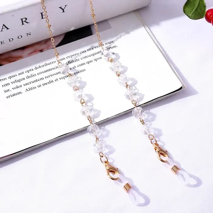 Lunettes de soleil en perles de cristal pour femmes