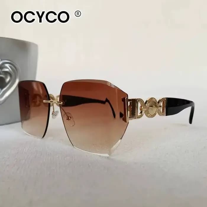 OCYCO Nouvelles Lunettes de Soleil Tendance pour Femme, Marque de Luxe, Anti-Lumière Forte, Vintage