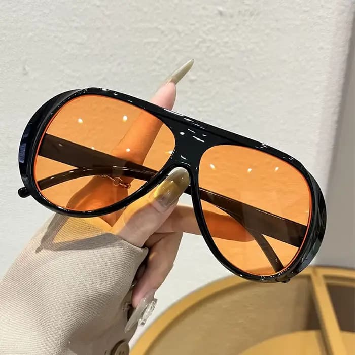 OEC CPO mode Double ponts pilote lunettes de soleil femmes grand cadre nuances UV400 rétro lunettes