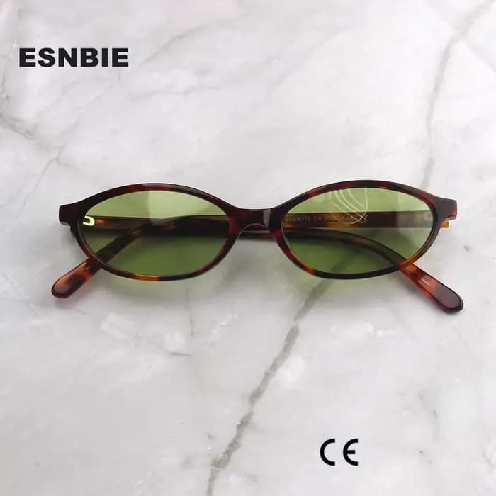 Petites lunettes de soleil ovales en acétate pour femmes, tenue des années 90, Vintage, polarisées,