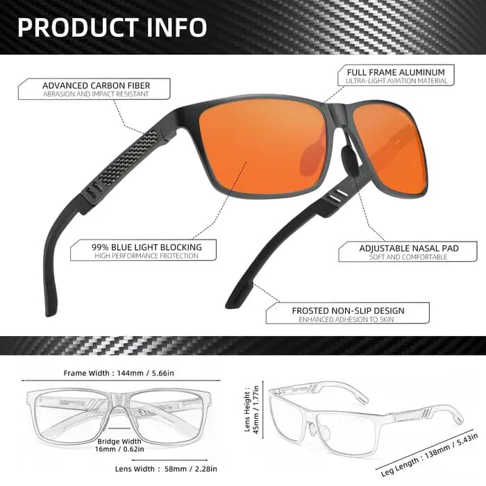 KINGSEVEN lunettes bloquant la lumière bleue hommes/femmes haute qualité en aluminium ordinateur Ant