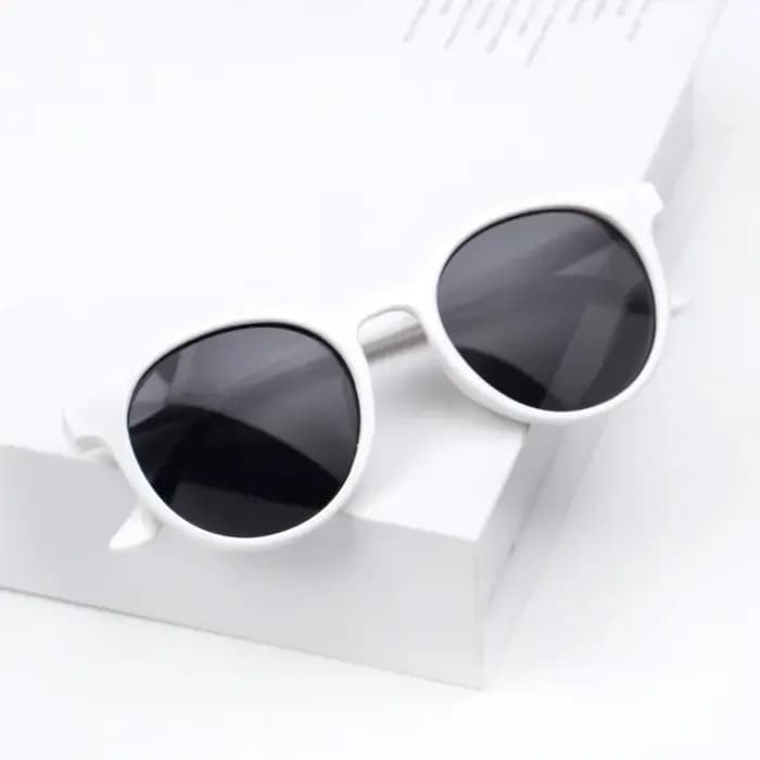 Style coréen enfants lunettes de soleil à la mode cadre rond