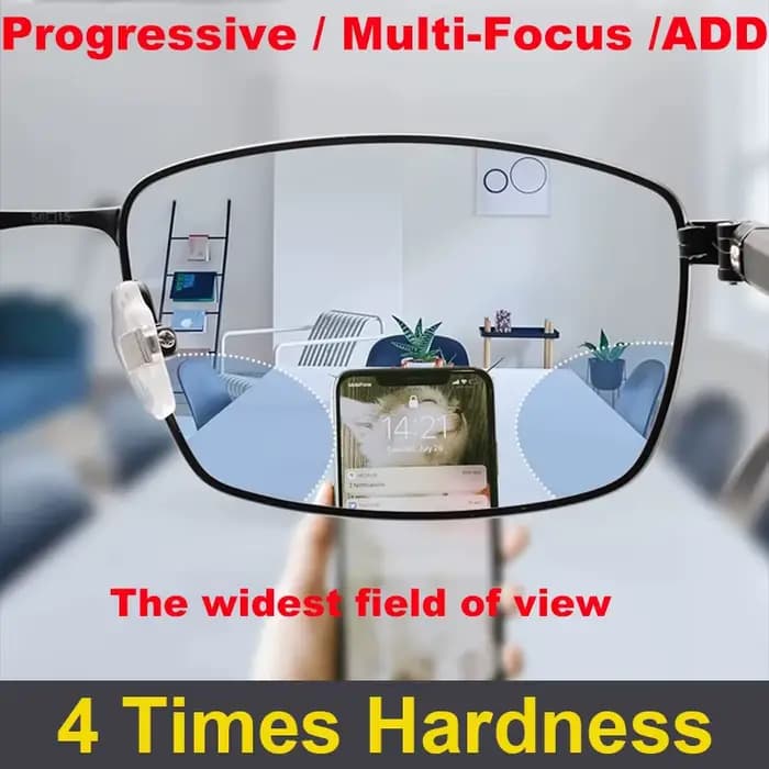 Lentille progressive de Prescription multi-focus sur le terrain le plus large 2025, voir de loin et