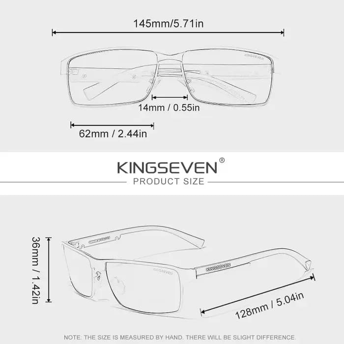 Lunettes de soleil polarisées KINGSEVEN pour hommes et femmes, UV400, anti-éblouissement, lunettes d