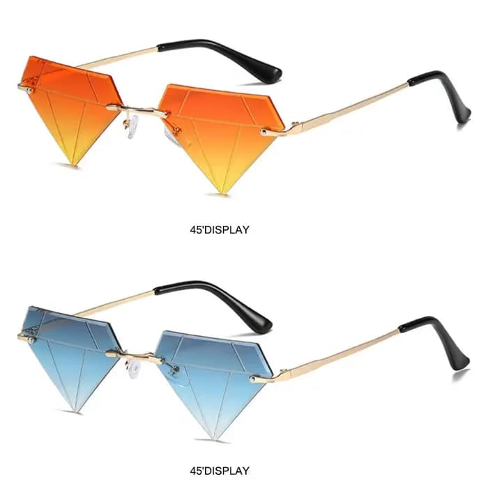 Lunettes de soleil Design en forme de diamant pour femmes et hommes