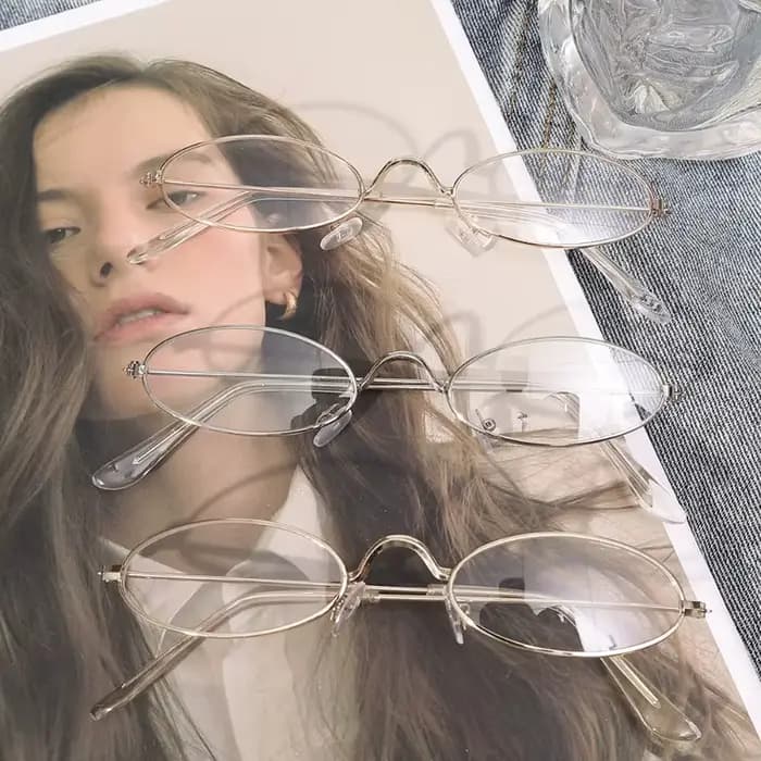 Ins ChimSmall-Lunettes ovales en métal pour hommes et femmes