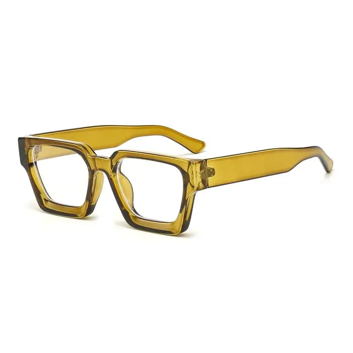 Lunettes carrées jaunes pour femmes