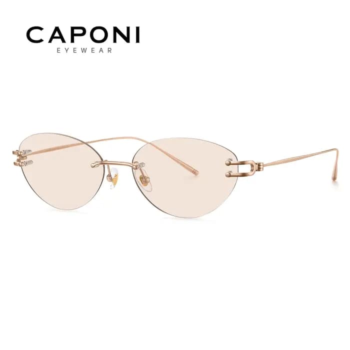 CAPONI Nouvelles lunettes de soleil œil de chat sans monture pour femmes, mode, tourisme et vacances