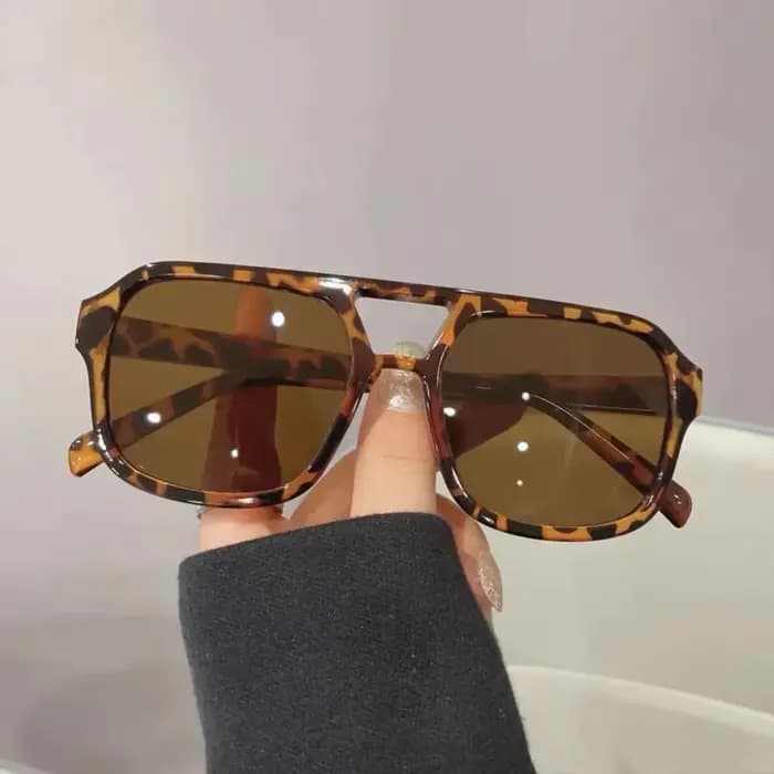 Lunettes de soleil carrées à grande monture pour hommes et femmes